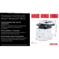 Miniatura 7 de XEROX VersaLink VersaLink B625 A4 61 ppm Copia/impresión/escaneado/fax a doble cara PS3 PCL5e/6 2 bandejas 650 hojas  Laser Dúplex