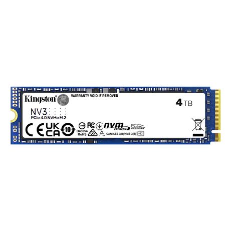 KINGSTON 4000G NV3 M.2 2280 NVMe SSD SSD 4000GB M.2 6000MB/s PCI Express 4.0 NVMe - Imagen 4 de 14 KINGSTON 4000G NV3 M.2 2280 NVMe SSD SSD 4000GB M.2 6000MB/s PCI Express 4.0 NVMe - Imagen 4 de 14