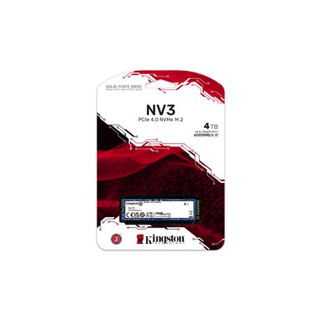 KINGSTON 4000G NV3 M.2 2280 NVMe SSD SSD 4000GB M.2 6000MB/s PCI Express 4.0 NVMe - Imagen 6 de 14 KINGSTON 4000G NV3 M.2 2280 NVMe SSD SSD 4000GB M.2 6000MB/s PCI Express 4.0 NVMe - Imagen 6 de 14