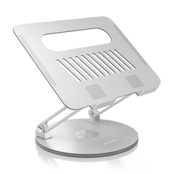 AISENS Soporte de Sobremesa XL Giratorio Ajustable para Port  til   Tablet 10 17  Plata