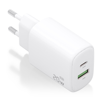 Miniatura 1 de CARGADOR AISENS GAN 20W, 1XUSB-C PD3.0, 1XUSB-A QC3.0, BLANCO