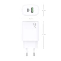 Miniatura 5 de CARGADOR AISENS GAN 20W, 1XUSB-C PD3.0, 1XUSB-A QC3.0, BLANCO