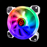 Miniatura 3 de TALIUS Ventilador caja ARGB Iris 16Led 12cm Blanco para caja Cronos
