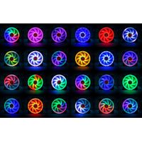 Miniatura 6 de TALIUS Ventilador caja ARGB Iris 16Led 12cm Blanco para caja Cronos