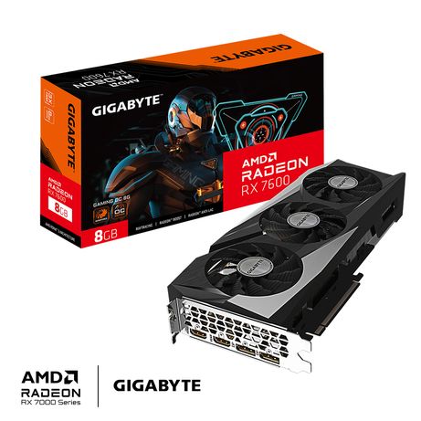 Tarjeta Gráfica GIGABYTERadeon RX 7600 GDDR6 8GB Negro - Imagen 3 de 10 Tarjeta Gráfica GIGABYTERadeon RX 7600 GDDR6 8GB Negro - Imagen 3 de 10