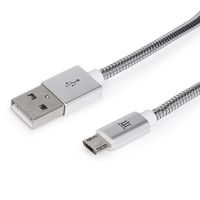 Miniatura 2 de CABLE MAILLON PREMIUM MICRO USB 2,4 METAL PLATEADO 1M