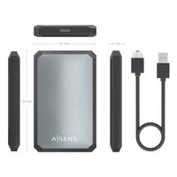 Miniatura 6 de AISENS Caja externa 2 5  ASE 2529B 9 5mm SATA a USB 3 0 USB3 1 Gen1  Negro Gris