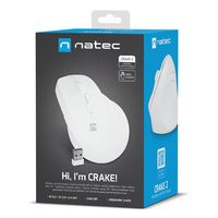 Miniatura 13 de RATON NATEC CRAKE 2 INALAMBRICO VERTICAL BT 5.2 + 2.4GHZ 2400 DPI COLOR BLANCO