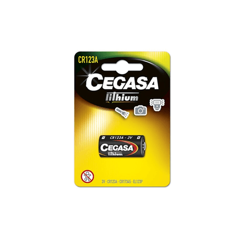 CEGASA PILA LITIO CR123A 3V FT BL1 - Imagen 1 de 2 CEGASA PILA LITIO CR123A 3V FT BL1 - Imagen 1 de 2