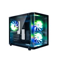 Miniatura 2 de COOLBOX  COOLBOX GAMING CAJA MATX GM100 VISION USB3.2 GEN1 SIN FTE + 3 VENTILADORES ARGB RGB Negro