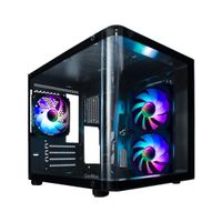 Miniatura 9 de COOLBOX  COOLBOX GAMING CAJA MATX GM100 VISION USB3.2 GEN1 SIN FTE + 3 VENTILADORES ARGB RGB Negro
