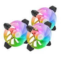 Miniatura 1 de KIT 3xVENTILADOR INTERNO ARGB MARS GAMING MF-3AR KIT NEGRO 12x12cm ARGB RAINBOW ASPAS INVERTIDAS