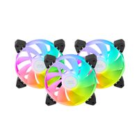 Miniatura 3 de KIT 3xVENTILADOR INTERNO ARGB MARS GAMING MF-3AR KIT NEGRO 12x12cm ARGB RAINBOW ASPAS INVERTIDAS
