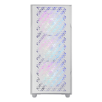 Miniatura 1 de CAJA ATX SEMITORRE GAMING MARS GAMING MCGEO FRONTAL BLANCO DE MALLA GEOMETRICA 4x120mm FRGB RAINBOW