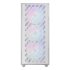 CAJA ATX SEMITORRE GAMING MARS GAMING MCGEO FRONTAL BLANCO DE MALLA GEOMETRICA 4x120mm FRGB RAINBOW