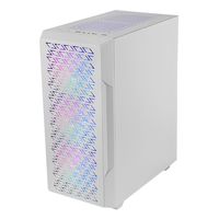 Miniatura 3 de CAJA ATX SEMITORRE GAMING MARS GAMING MCGEO FRONTAL BLANCO DE MALLA GEOMETRICA 4x120mm FRGB RAINBOW