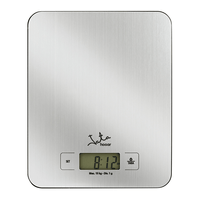 Miniatura 1 de BASCULA DE COCINA JATA HASTA 15KG GRADUACION 1G RELOJ INTEGRADO FUNCION TARA TEMPORIZADOR VISOR LC