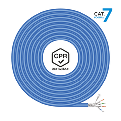 AISENS Cable de Red RJ45 LSZH CPR Dca CAT 7 600 MHZ S FTP AWG23  Azul  100 m