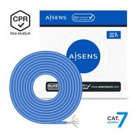 Miniatura 4 de AISENS Cable de Red RJ45 LSZH CPR Dca CAT 7 600 MHZ S FTP AWG23  Azul  100 m