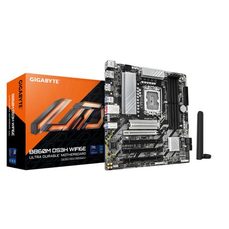 GIGABYTE Intel B860M DS3H WIFI6E Placa base - CPUs Intel Core Ultra, VRM de 5+1+2+1 fases, hasta 9066MHz DDR5, 1xPCIe 5.0 + 1xPCIe 4.0 M.2, LAN 2,5 G - Imagen 2 de 5 GIGABYTE Intel B860M DS3H WIFI6E Placa base - CPUs Intel Core Ultra, VRM de 5+1+2+1 fases, hasta 9066MHz DDR5, 1xPCIe 5.0 + 1xPCIe 4.0 M.2, LAN 2,5 G - Imagen 2 de 5