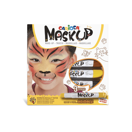 SET MAQUILLAJE MASK UP ANIMALS 3 PIEZAS FACE PAINT STICK CARIOCA 43048 - Imagen 1 de 4 SET MAQUILLAJE MASK UP ANIMALS 3 PIEZAS FACE PAINT STICK CARIOCA 43048 - Imagen 1 de 4