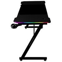 Miniatura 3 de MESA MARS GAMING MGDX160RGB CHASIS ACERO 160x60x75 FIBRA DE CARBONO RGB MANDO GESTION CABLES NEGRO