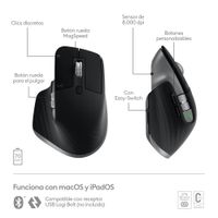 Miniatura 14 de MX MASTER3S FOR MAC PERFORMANCE WRLS MOUSE - SPACE GREY - EM EA