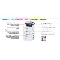 Miniatura 25 de XEROX VersaLink VersaLink C625 A4 50 ppm Copia/impresión/escaneado/fax a doble cara PS3 PCL5e/6 2 bandejas 650 hojas  Laser Dúplex