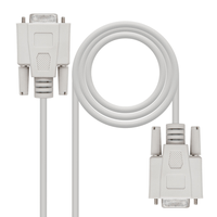 Miniatura 1 de Nanocable Cable Serie Modem, DB9 H-H, Beige, 1.8m