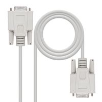 Miniatura 2 de Nanocable Cable Serie Modem, DB9 H-H, Beige, 1.8m