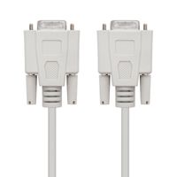Miniatura 3 de Nanocable Cable Serie Modem, DB9 H-H, Beige, 1.8m
