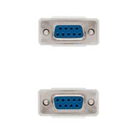 Miniatura 4 de Nanocable Cable Serie Modem, DB9 H-H, Beige, 1.8m