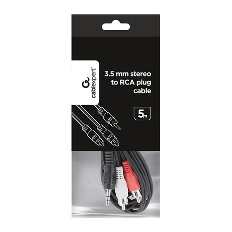 CABLE AUDIO GEMBIRD CONECTOR 3,5MM A RCA 5M - Imagen 2 de 5 CABLE AUDIO GEMBIRD CONECTOR 3,5MM A RCA 5M - Imagen 2 de 5
