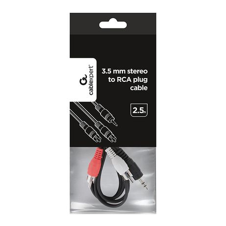 Gembird Cable Audio 3.5mm(M) a 2 RCA(M) 2.5 Mts - Imagen 3 de 6 Gembird Cable Audio 3.5mm(M) a 2 RCA(M) 2.5 Mts - Imagen 3 de 6