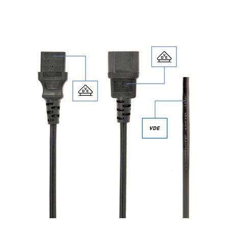 Gembird Cable Alimentación CPU-Monitor VDE 1,8 Mts - Imagen 3 de 6 Gembird Cable Alimentación CPU-Monitor VDE 1,8 Mts - Imagen 3 de 6
