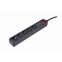 Miniatura 2 de REGLETA GEMBIRD 5 TOMAS PROTECCION ANTIPICOS NEGRO 3M