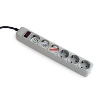 Miniatura 3 de REGLETA GEMBIRD 6 TOMAS PROTECCION ANTIPICOS BLANCA 1,5M