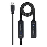 Miniatura 2 de CABLE USB NANO CABLE USB3.0 A/M - USB3.0 A/H 15.0M NEGRO ALARGADOR C/AMPLIFICADOR