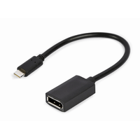 Miniatura 1 de CABLE ADAPTADOR USB TIPO-C A DISPLAYPORT 4K 15 CM NEGRO
