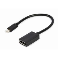 Miniatura 2 de CABLE ADAPTADOR USB TIPO-C A DISPLAYPORT 4K 15 CM NEGRO