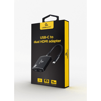 Miniatura 1 de ADAPTADOR USB-C A DOBLE HDMI 4K 60HZ NEGRO
