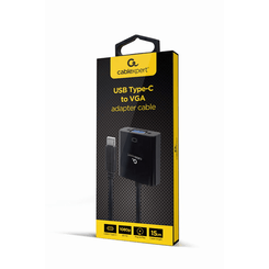 CABLE ADAPTADOR USB TIPO C A VGA 15 CM NEGRO