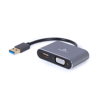 Miniatura 1 de ADAPTADOR DE PANTALLA GEMBIRD USB A HDMI , VGA, GRIS ESPACIAL