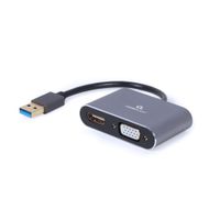 Miniatura 2 de ADAPTADOR DE PANTALLA GEMBIRD USB A HDMI , VGA, GRIS ESPACIAL
