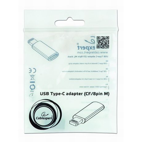 ADAPTADOR GEMBIRD USB TIPO C 8-PIN NEGRO - Imagen 3 de 5 ADAPTADOR GEMBIRD USB TIPO C 8-PIN NEGRO - Imagen 3 de 5