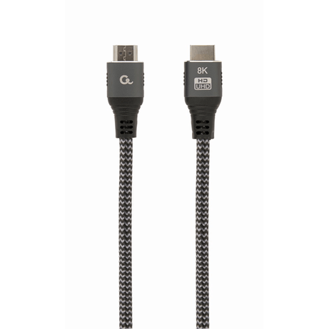 CABLE TRENZADO HDMI 2.1 8K 60HZ GEMBIRD SELECT PLUS SERIES CON ETHERNET 2M NEGRO - Imagen 1 de 3 CABLE TRENZADO HDMI 2.1 8K 60HZ GEMBIRD SELECT PLUS SERIES CON ETHERNET 2M NEGRO - Imagen 1 de 3
