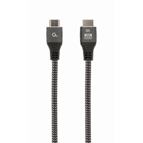 CABLE TRENZADO HDMI 2.1 8K 60HZ GEMBIRD SELECT PLUS SERIES CON ETHERNET 2M NEGRO - Imagen 2 de 3 CABLE TRENZADO HDMI 2.1 8K 60HZ GEMBIRD SELECT PLUS SERIES CON ETHERNET 2M NEGRO - Imagen 2 de 3