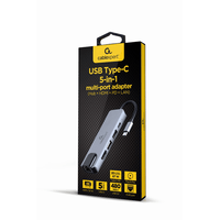 Miniatura 1 de ADAPTADOR MULTIPUERTO USB TIPO C 5 EN 1 HUB HDMI PD LAN