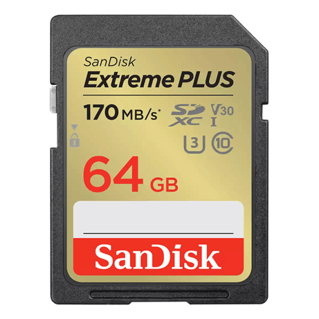 Extreme PLUS 64GB SDXC 170MB/s UHS-I C10 - Imagen 1 de 2 Extreme PLUS 64GB SDXC 170MB/s UHS-I C10 - Imagen 1 de 2