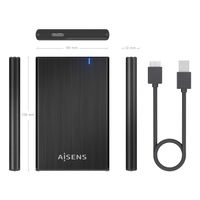 Miniatura 6 de CAJA EXTERNA AISENS 2.5 9.5MM SATA A USB 3.0/USB3.1 GEN1 NEGRA